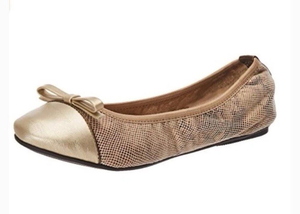 Butterfly Twists Cara Nude Micro-Snake Women's Foldable Ballet Flats Size 5